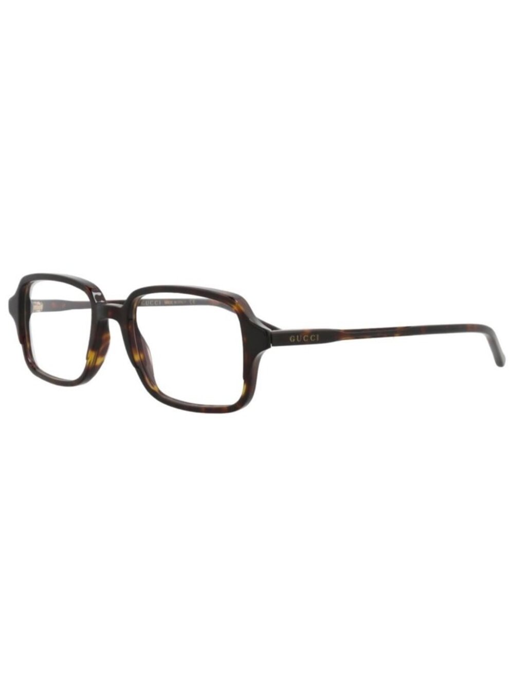 New Gucci Mens Square/Rectangle Havana Havana Transparent Fashion Designer Eyegl